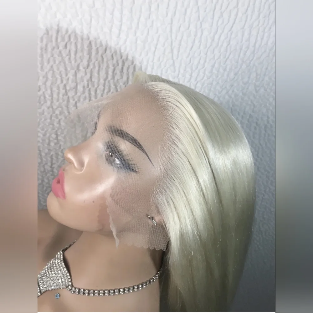 26 In Pale Blonde Lace Wig Human Hair - Picture 3 of 15